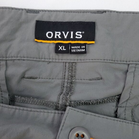 Orvis Mens XL Gray Nylon/Spandex Cargo Shorts Hiking Outdoors Gorpcore - Picture 3 of 10